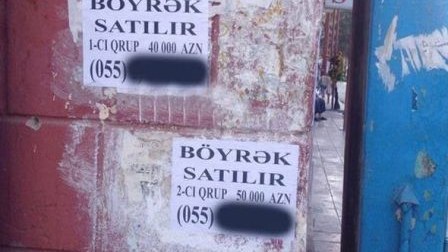 Orqan satışı ilə bağlı elan verən şəxslər həbs olunub