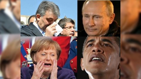 Prezidentlər də ağlayır.. - FOTOLAR
