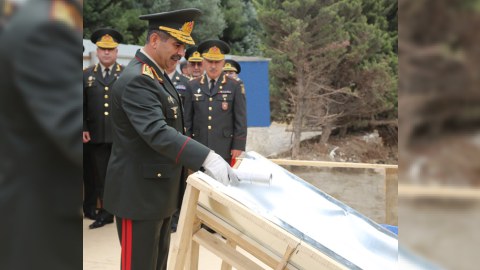 Zakir Həsənov Silahlı Qüvvələrin Baş Qərargahı üçün yeni binanın təməlini atdı - FOTOLAR