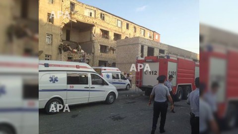 Azərbaycanda güclü partlayış-Uçqun altında qalanlar var