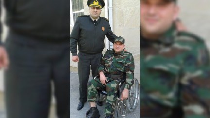 Ramil Səfərov və hərbçi yoldaşı - FOTO