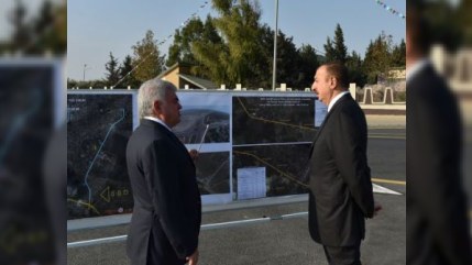 Prezident yol açılışında iştirak etdi - FOTOLAR 