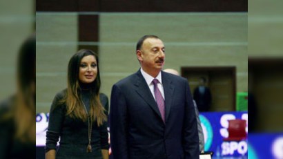 İlham Əliyev və xanımı Goranboya gedib 