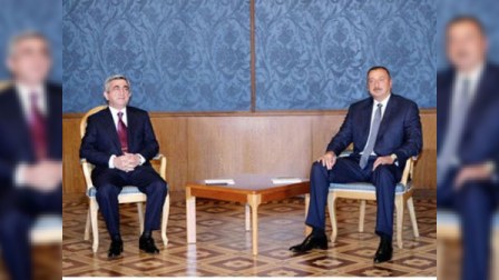 İlham Əliyevin və Serj Sərkisyanın təkbətək görüşü başa çatıb - YENİLƏNİB 