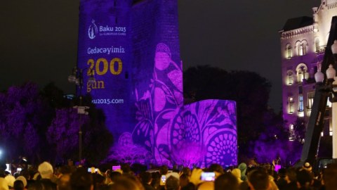 “Bakı-2015” Avropa Oyunlarına 200 gün qalması münasibətilə möhtəşəm şou - FOTOLAR