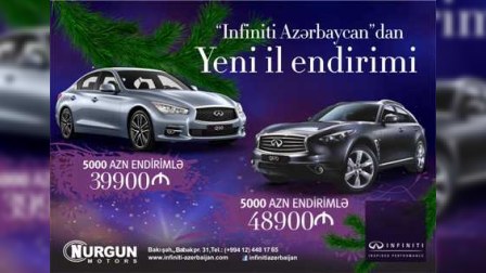 İnfiniti Azərbaycandan yeni ilə özəl təkliflər