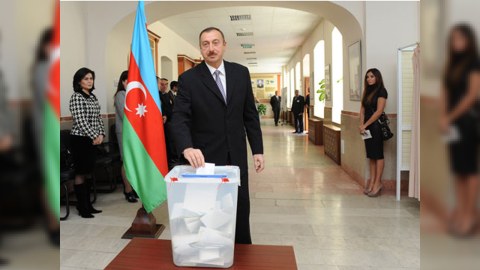 İlham Əliyev və xanımı səs verdilər