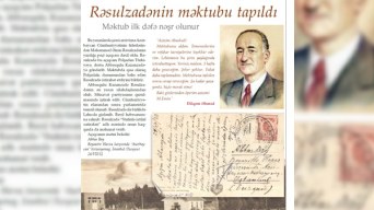 Rəsulzadənin yeni məktubu tapılıb