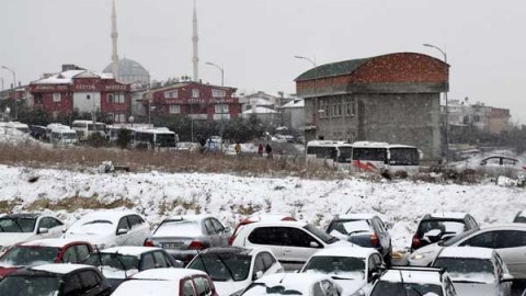İstanbulda qar kabusu - FOTOLAR 