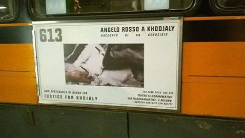 Milan avtobuslarında Xocalı kampaniyası aparılır - FOTOLAR