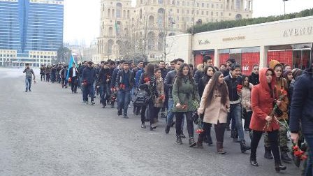 “İrəli” üzvləri “Xocalı yürüşü” etdi - FOTOLAR