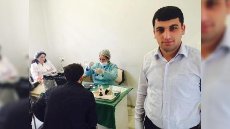 Deputatlar və jurnalistlər qan verdilər - FOTOLAR