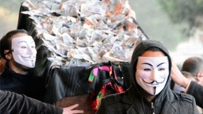 Gürcüstanda milli valyutanın rəmzi dəfnini təşkil etdilər
