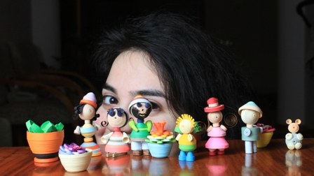 Kağızdan ecazkar əsərlər yaradan azərbaycanlı xanımın əsərləri sərgidə - FOTO