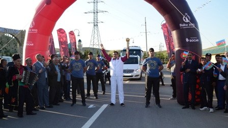 I Avropa Oyunlarının məşəli Qarabağa aparıldı - FOTOLAR
