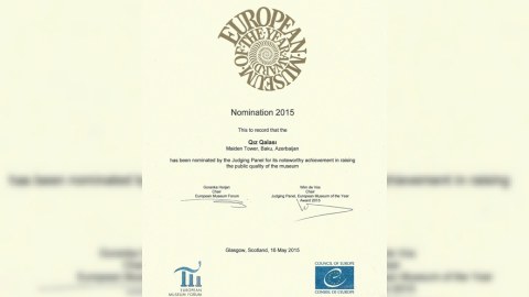 Qız Qalası “Avropada ilin muzeyi”  mükafatı qazanıb 