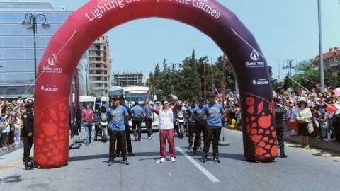 I Avropa Oyunlarının məşəli Sumqayıta gətirildi