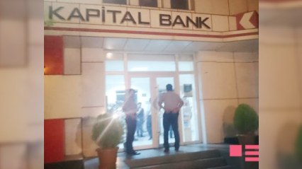 "Kapital Bank"ın Abşeron filialına basqın edildi, mühafizəçi yaralandı