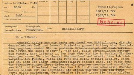 Hitleri intihara vadar edən teleqram 55 min dollara satıldı
