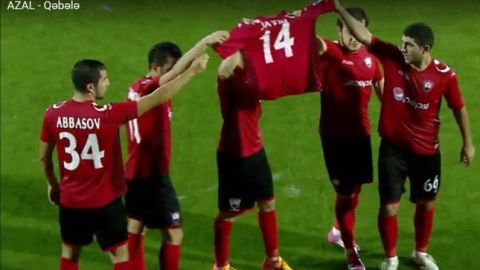  Qəbələli futbolçulardan Cavid Hüseynova dəstək -  FOTO