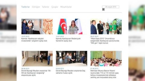 Mehriban Əliyevanın rəsmi saytı yeni dizaynda - FOTOLAR