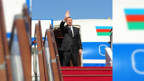 İlham Əliyev Qazaxıstana gedib