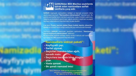 “Qanun”dan deputatlığa namizədlərə TƏKLİF