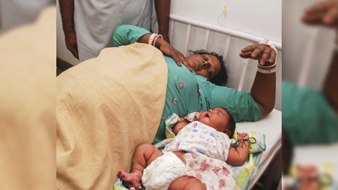 6 kiloqramlıq uşaq doğuldu - FOTO