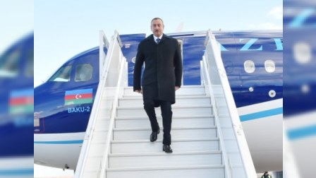 İlham Əliyev Qazaxıstana getdi - FOTO 