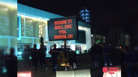  Ən işlək prospektdə nəqliyyatın hərəkəti məhdudlaşdırıldı