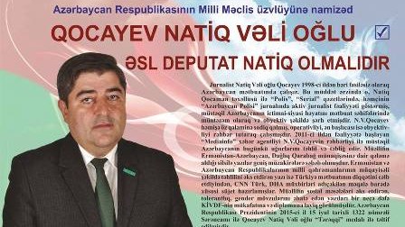 Deputatlığa namizəd jurnalist üçüncü qərərgahını açdı