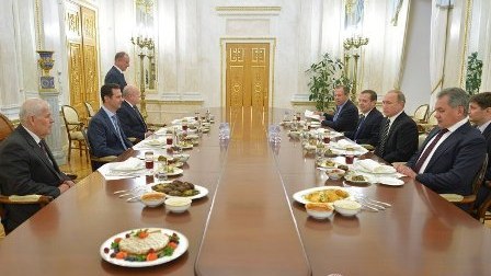 Putinlə Əsədin görüşü - FOTOLAR