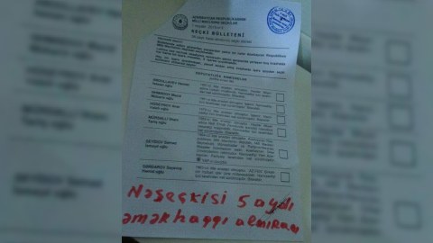 "Bəzədilmiş" seçki bülletenleri - “Kəramətinə qurban, ay Kəramət!” - FOTOLAR