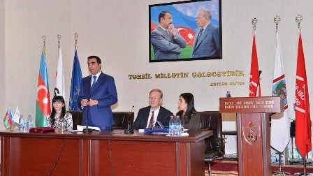 Neft Mühəndisləri Cəmiyyətinin prezidenti BANM-də - FOTO