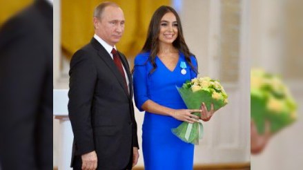 Putin Leyla Əliyevaya  medal verdi