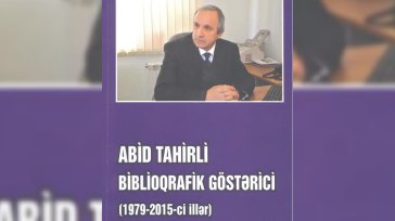 Abid Tahirli haqda kitab çıxdı 