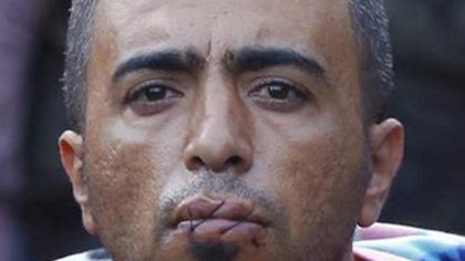 Avropaya buraxılmayan iranlı qaçqınlar ağızlarını tikdilər