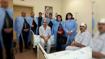  Koalisiya üzvləri müalicə alan neftçilərə baş çəkib  