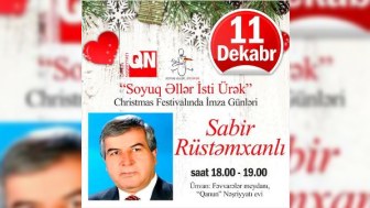Sabir Rüstəmxanlı imza günü keçirir