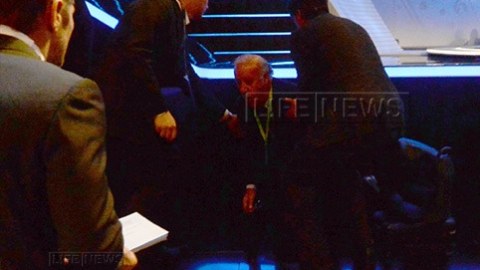 İspaniya millisinin baş məşqçisi Avro-2016-nın püşkatmasında yıxıldı - FOTO