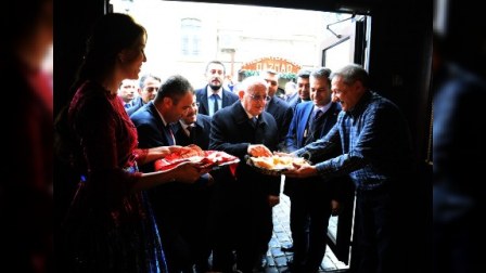 Türkiyə parlamentinin sədri İçərişəhərdə - FOTO 