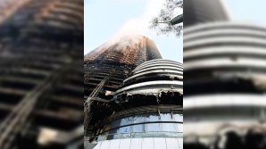 Dubayda yanan otelin içindən FOTO