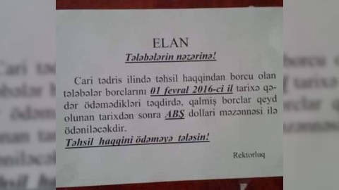Təfəkkür Universitetində nə baş verir? - Ali məktəbdən təhsilhaqları ilə bağlı AÇIQLAMA