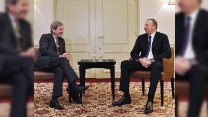 İlham Əliyev Almaniyada Qarabağ məsələsini müzakirə etdi
