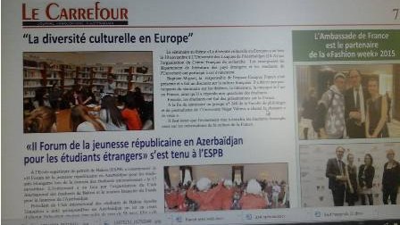 Bakıda fransızdilli qəzetin saytı fəaliyyətə başladı