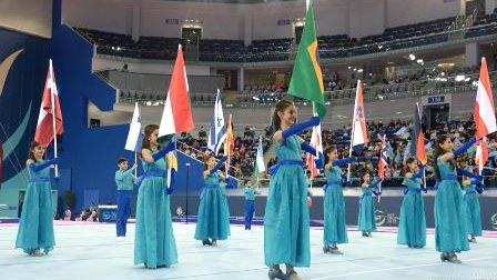 Bakıda idman gimnastikası üzrə Dünya Kubokunun açılış mərasimi