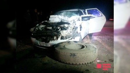 Şəmkirdə ağır qəza: - Üç nəfər ağır yaralanıb 