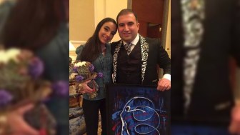   Leyla Əliyeva xərçəngdən əziyyət çəkən teleaparıcı ilə görüşüb -Foto