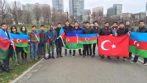 Bostonda Azərbaycana dəstək aksiyası - ViDEO
