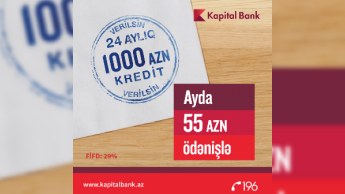  Bank ayda 55 manat ödəməklə kredit təklif edir 